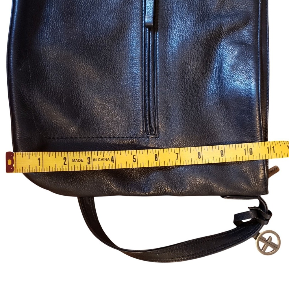 Giani Bernini Black Leather Crossbody Bag Medium Hobo‎ Style - Picture 7 of 13